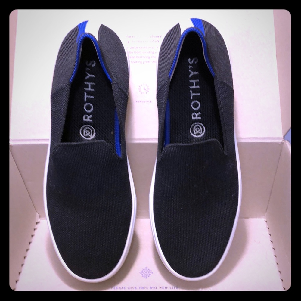 Rothy’s black slip on sneaker -New